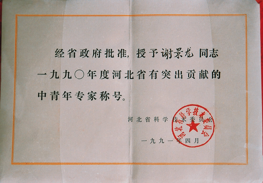 1991年河北省突出贡献中青年专家.jpg